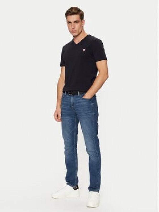 Guess T-Shirt M2YI32 J1314 Granatowy Slim Fit