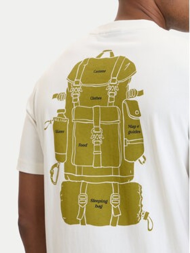 Napapijri T-Shirt S-Flint NP0A4FZZ Écru Regular Fit