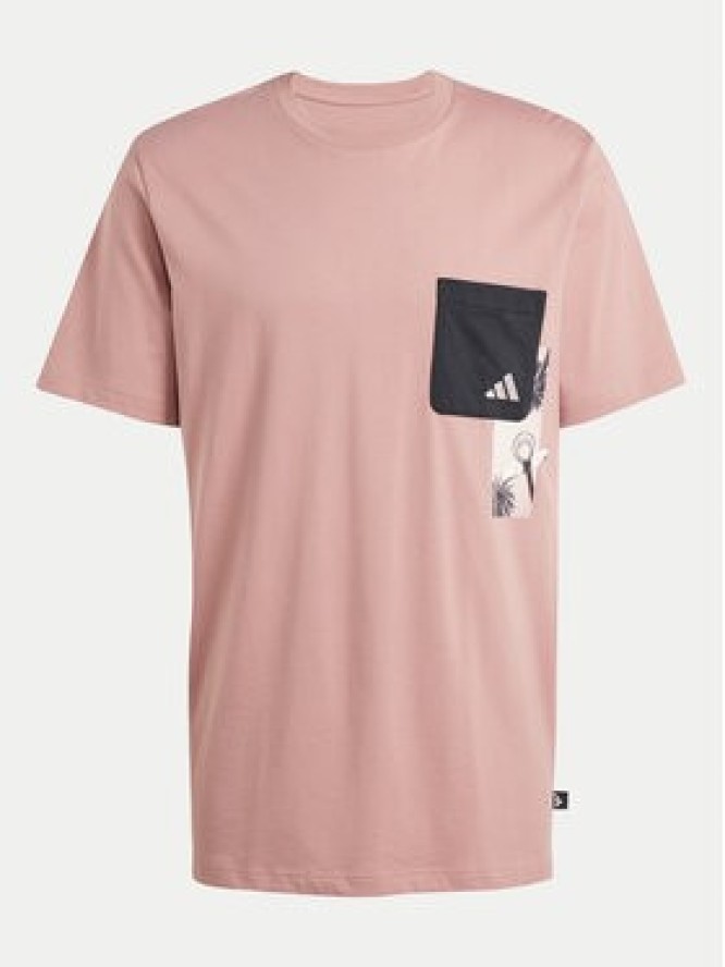 adidas T-Shirt Lens Elevated Pocket Graphic JJ3927 Różowy Loose Fit