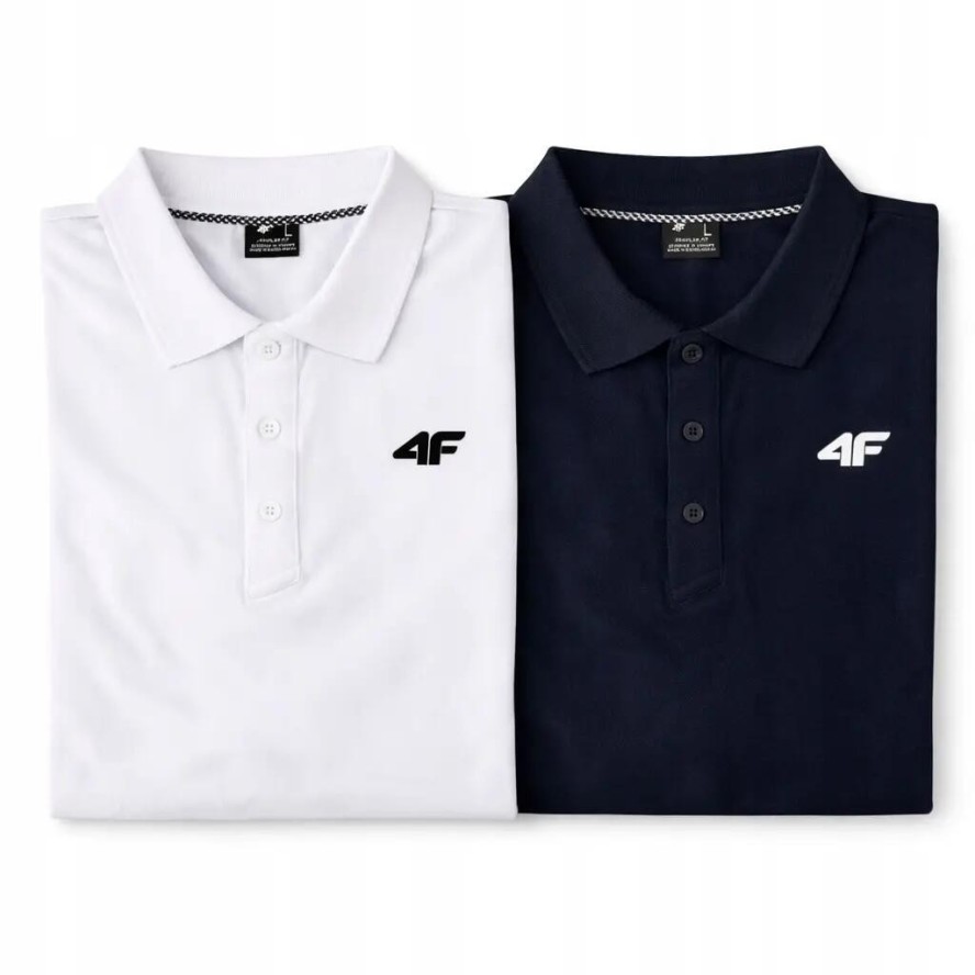 KOSZULKA POLO MĘSKA 4F T-SHIRT KOMPLET ZESTAW 2 SZTUKI