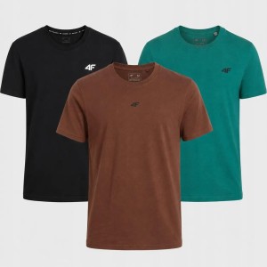KOMPLET KOSZULEK MĘSKICH 4F 3PAK ZESTAW T-SHIRT