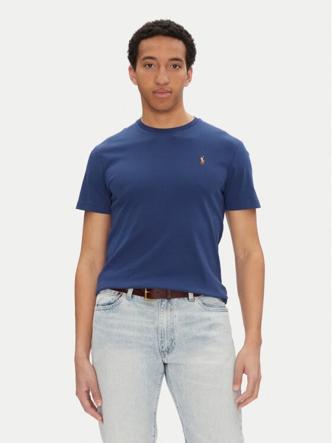Polo Ralph Lauren T-Shirt 710740727092 Granatowy Custom Slim Fit