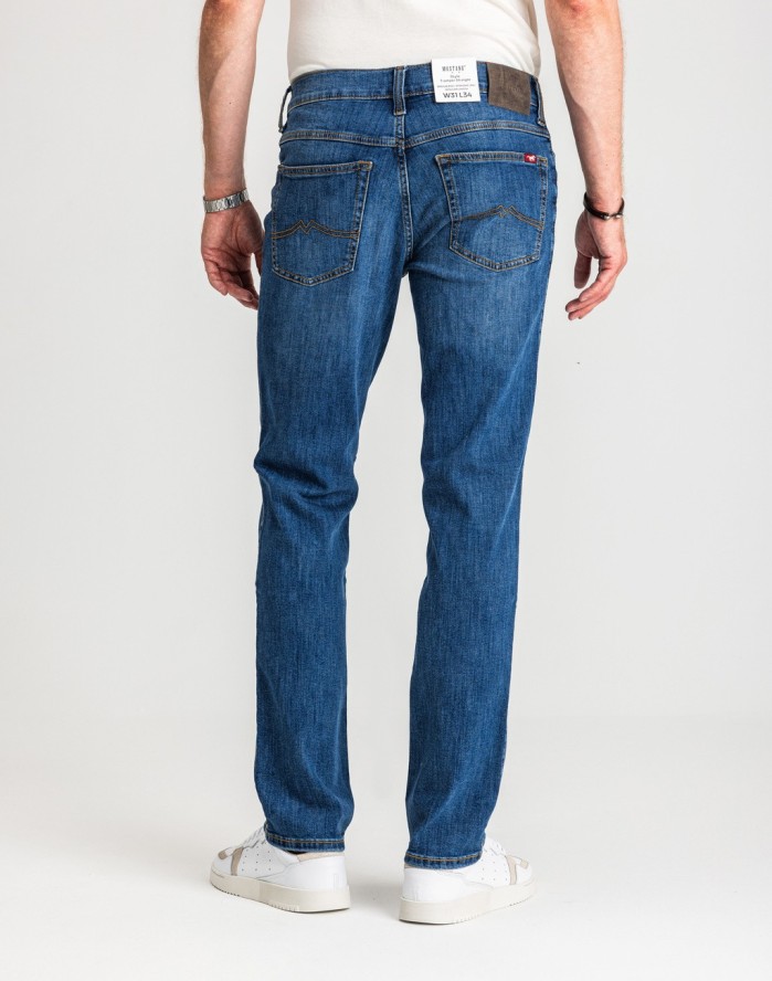 Męskie Spodnie Jeansowe Mustang Style Tramper Straight Denim Blue 1017121 5000 782