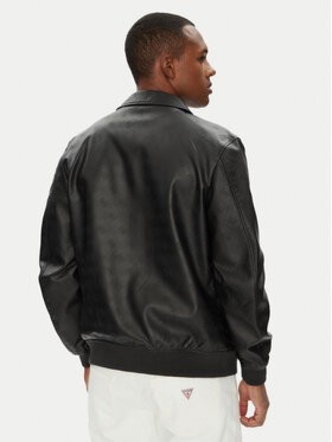 Guess Kurtka z imitacji skóry M5YL01 WGUC0 Czarny Regular Fit