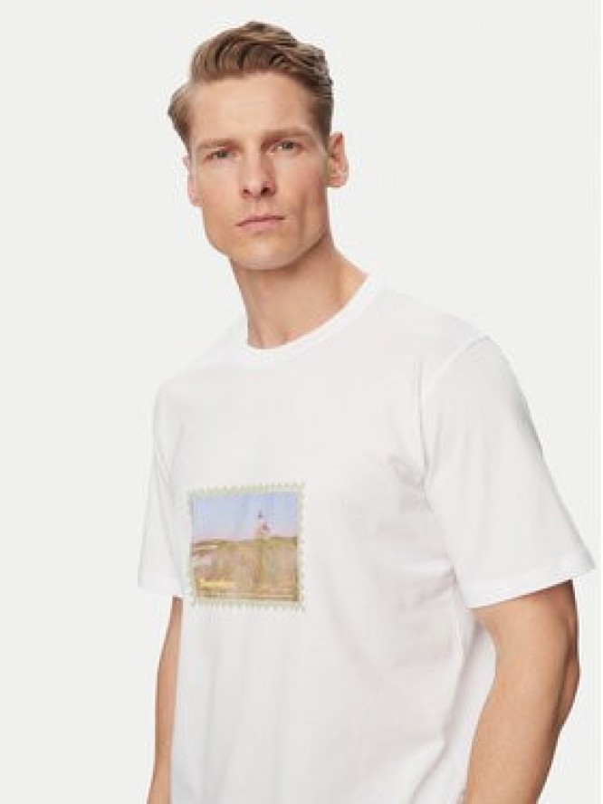 Jack & Jones T-Shirt Montauk Photo 12290890 Biały Regular Fit