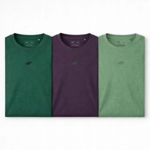 T-SHIRT MĘSKI 4F KOSZULKA LIMITOWANA KOMPLET ZESTAW 3 SZTUKI 5XL M3947 SS26