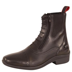 Skórzane buty jeździeckie z podwójnym zamkiem z przodu Premiere Jodhpur Oklahoma