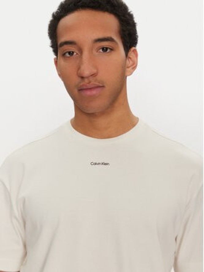 Calvin Klein T-Shirt Nano Logo K10K112487 Biały Regular Fit