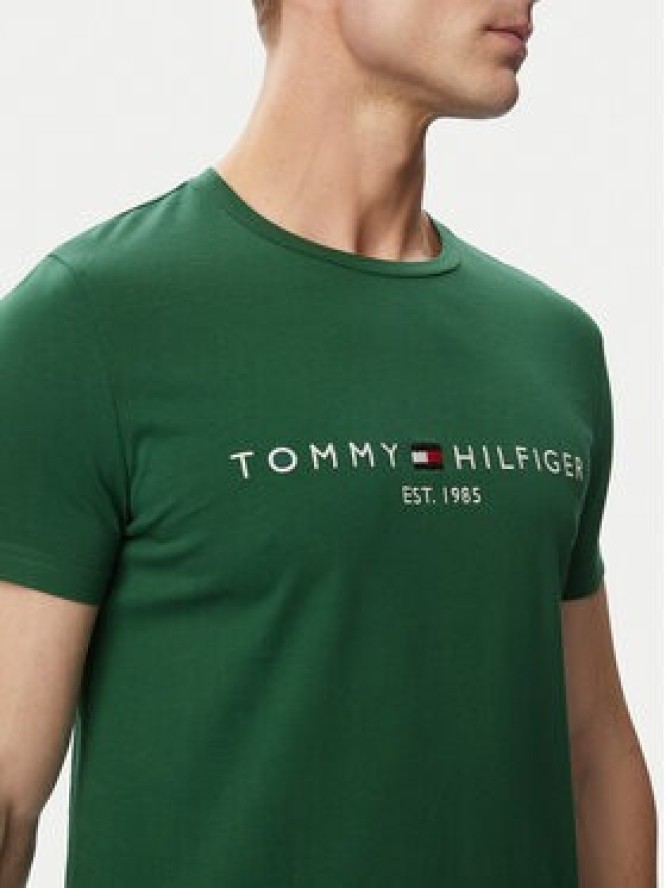 Tommy Hilfiger T-Shirt Logo MW0MW11797 Zielony ciemny Regular Fit