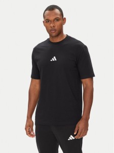 adidas T-Shirt Essentials Small Logo JE9024 Czarny Regular Fit