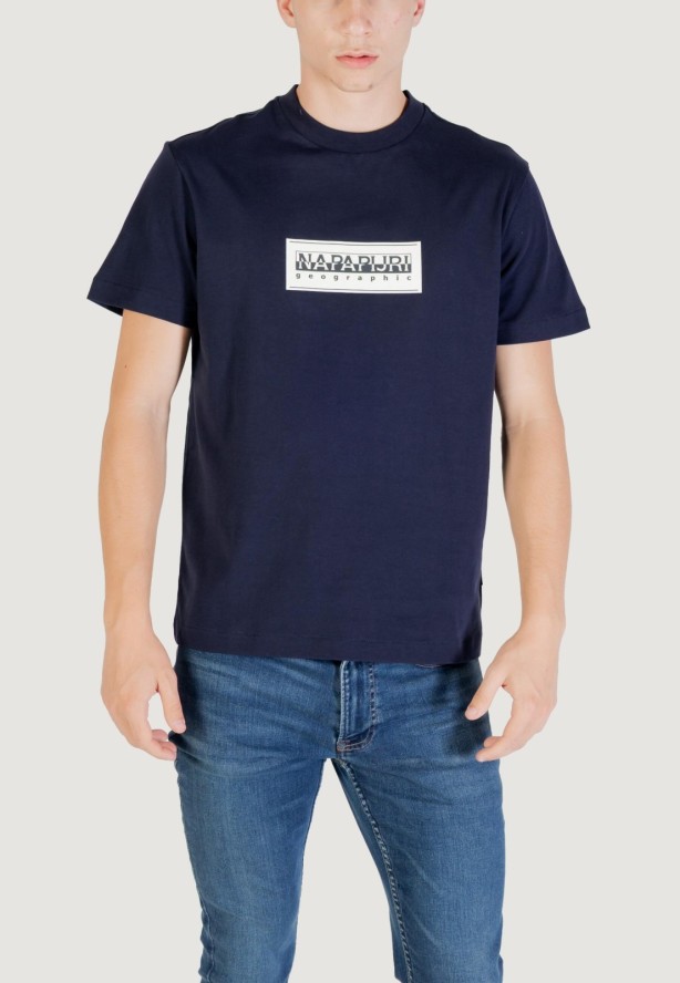 Koszulka crop top Mężczyzna NAPAPIJRI S-BOX LOGO SS
