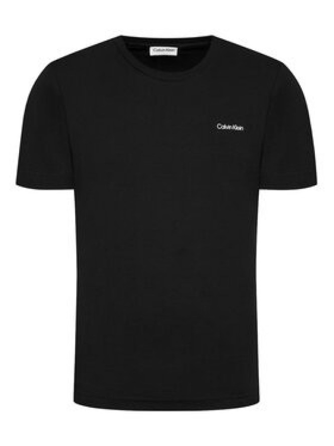 Calvin Klein T-Shirt Micro Logo Interlock K10K109894 Czarny Regular Fit