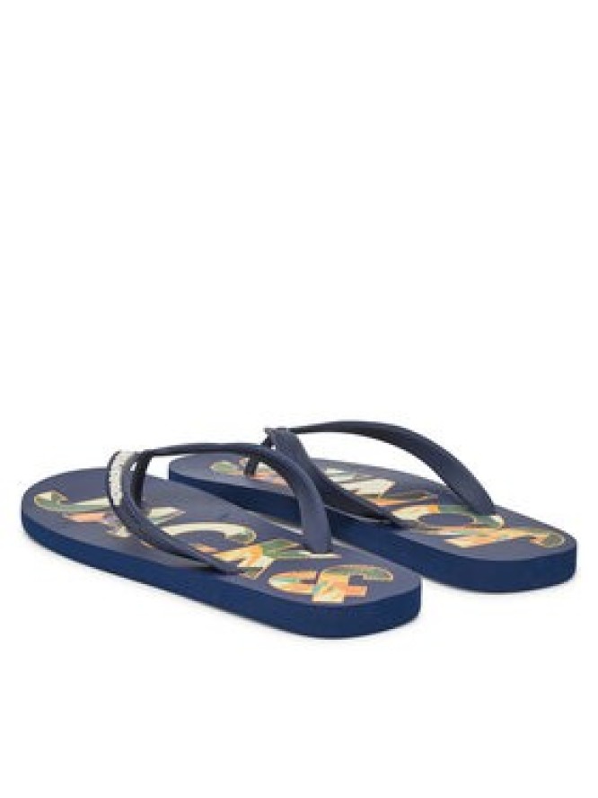 Jack & Jones Japonki Jfwlogo Palm Print Flip Flop Ln 12230642 Granatowy