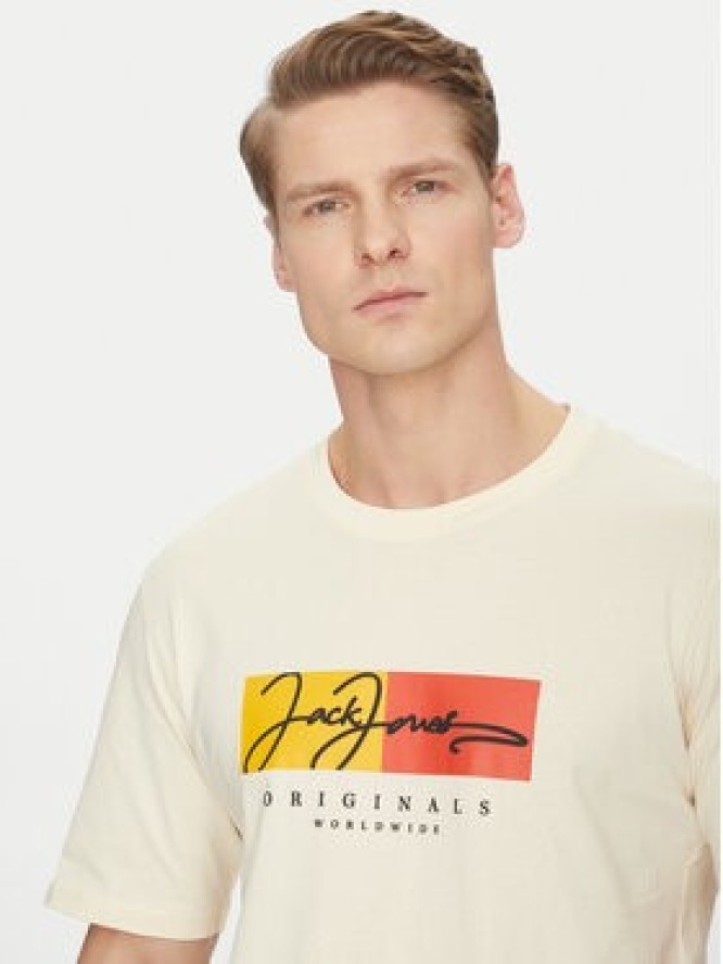 Jack & Jones T-Shirt Frederiksberg 12278266 Écru Regular Fit