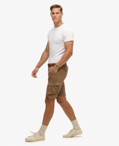 superdry Core Cargo Shorts – Szorty cargo z twillu, relaxed fit – Deep Brown