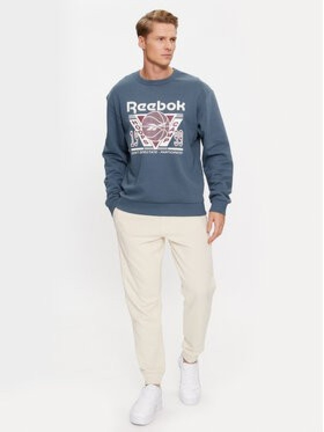 Reebok Bluza Basketball IL2005 Niebieski Regular Fit