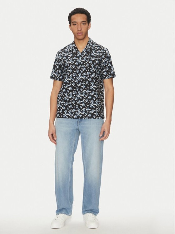 Michael Kors Koszula CS5405QHPL Czarny Relaxed Fit