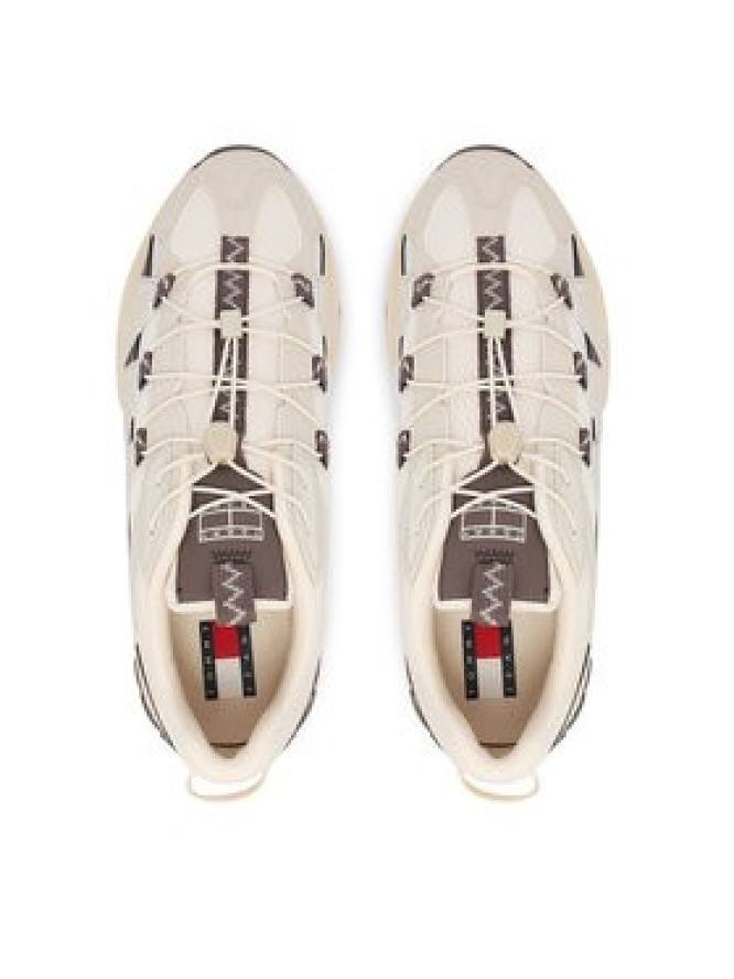 Tommy Jeans Sneakersy Tjm Outdoor Runner EM0EM01667 Écru