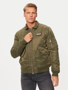 Schott NYC Kurtka bomber 210100RS Zielony Regular Fit