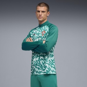 Męska koszulka na rozgrzewkę Portugalii z zamkiem 1/4 PUMA