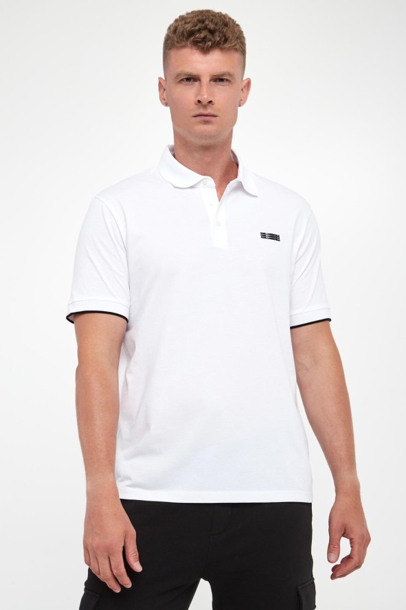 Polo męskie z logo KARL LAGERFELD