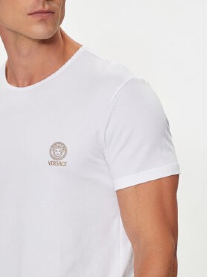 Versace Komplet 2 t-shirtów AU10193 1A10011 Biały Slim Fit