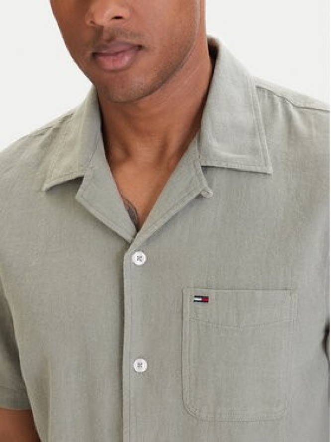 Tommy Jeans Koszula DM0DM23058 Zielony Regular Fit