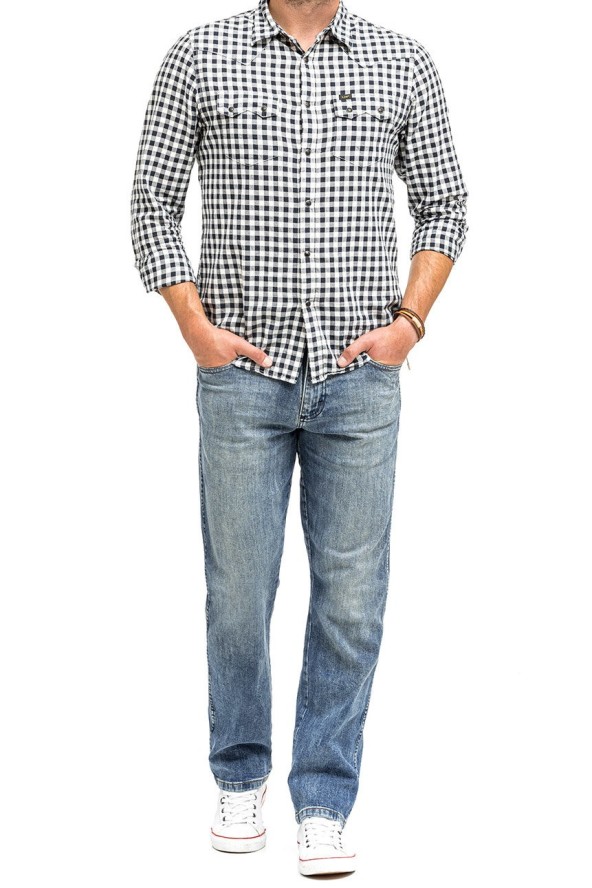 WRANGLER TEXAS MĘSKIE SPODNIE JEANSOWE AUTH INDIG W1215915Q 112324513