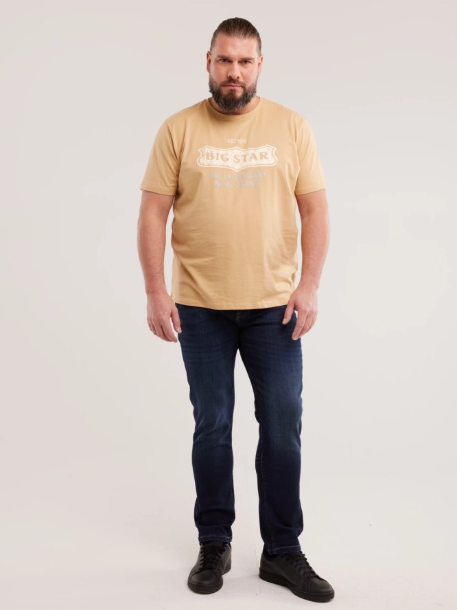 Jeansy męskie dopasowane granatowe Ronan 632