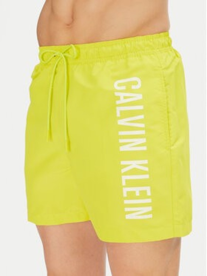 Calvin Klein Swimwear Szorty kąpielowe KM0KM01092 Żółty Regular Fit