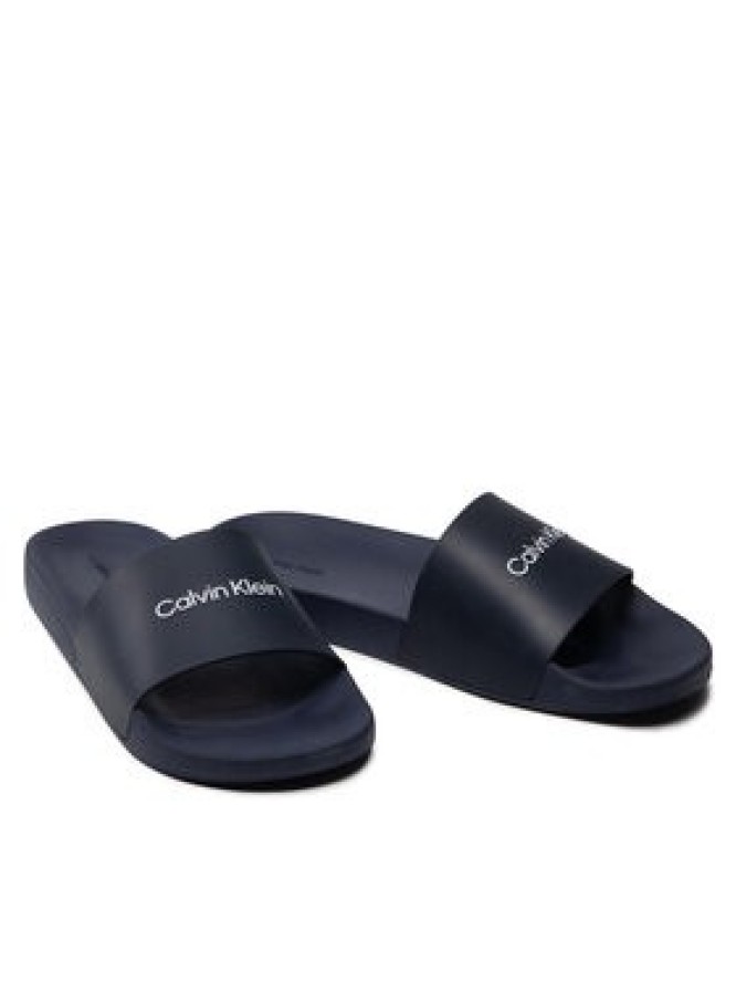 Calvin Klein Jeans Klapki Pool Slide HM0HM00455 Granatowy