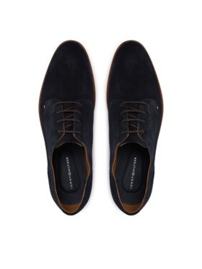 Tommy Hilfiger Półbuty Hilfiger Suede Dress Shoe FM0FM05776 Granatowy