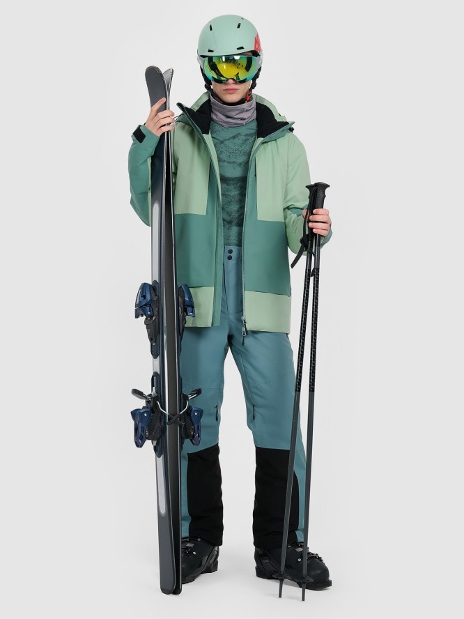 4F Kurtka narciarska membrana Dermizax 20000 męska - oliwkowa XXL