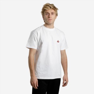 T-shirt z krótkimi rękawami na deskorolkę TS500 Trafic biały