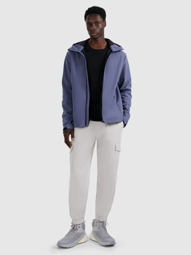 4F Kurtka softshell wiatroodporna membrana 5000 męska - granatowa L