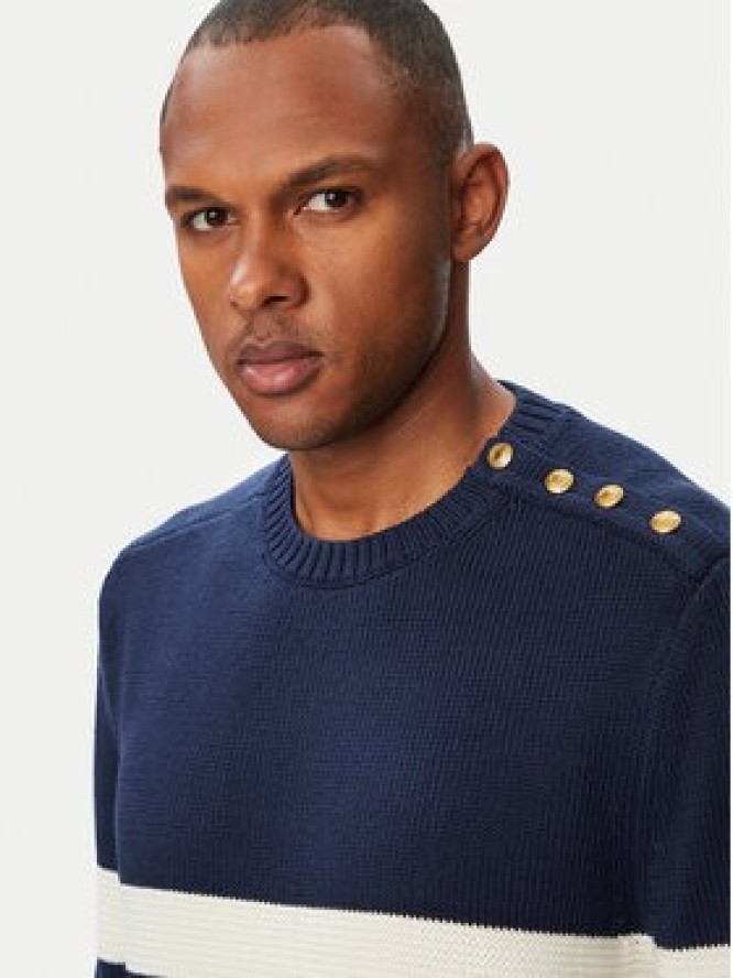 Tommy Hilfiger Sweter Breton MW0MW43502 Granatowy Regular Fit