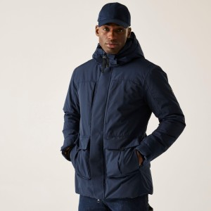 Kurtka męska zimowa ocieplana przeciwdeszczowa Marron