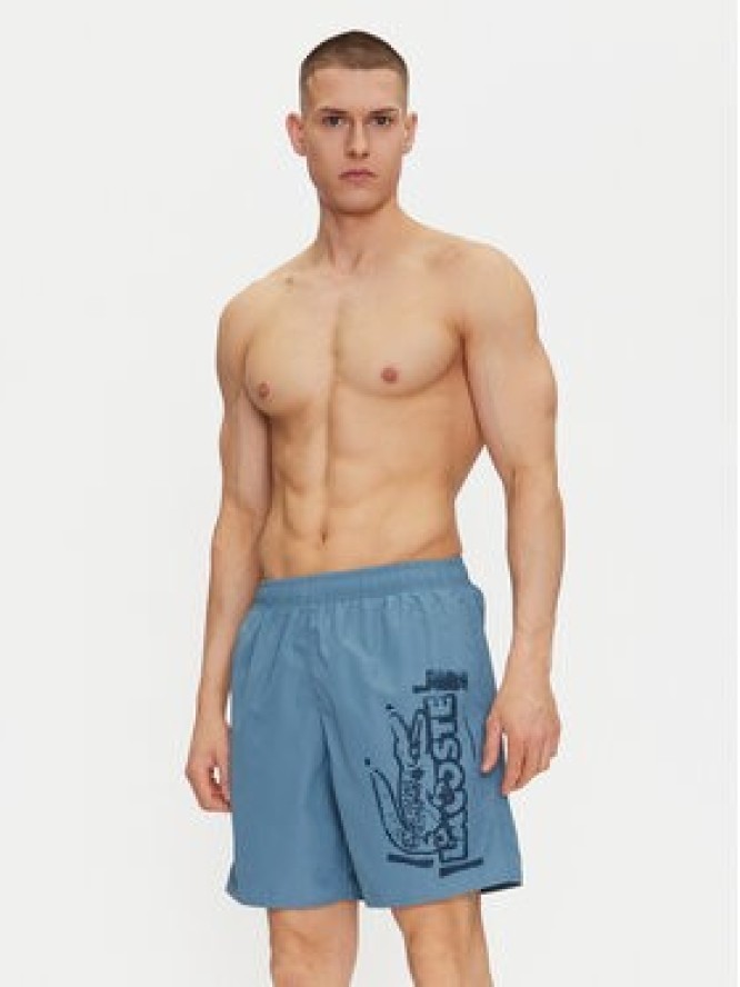 Lacoste Szorty kąpielowe MH9135 Niebieski Regular Fit