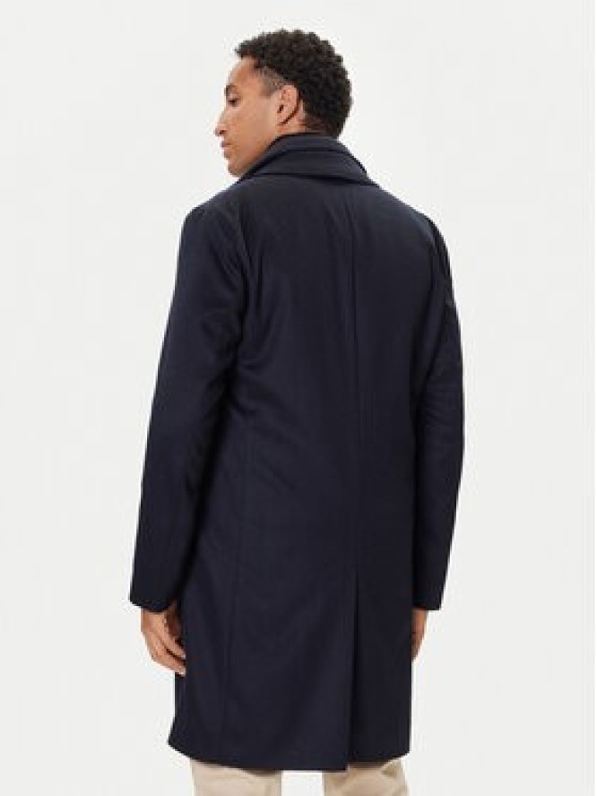 BOSS Płaszcz wełniany H-Jared 50551085 Granatowy Regular Fit