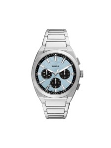Fossil Zegarek Everett Chronograph FS6105 Srebrny