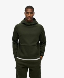 superdry Tech Logo Loose Hood luźna bluza z kapturem – Surplus Goods Olive Green