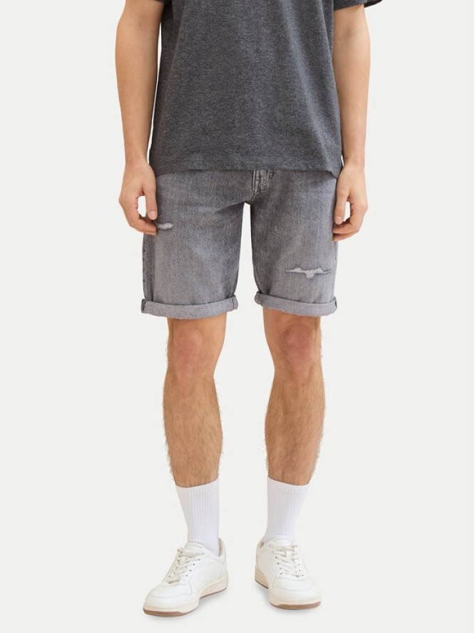 Tom Tailor Denim Szorty jeansowe 1041433 Szary Slim Fit