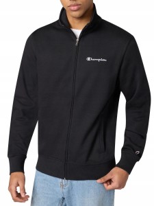 BLUZA męska CHAMPION 222167-KK001 czarna na zamek sportowa bez kaptura L