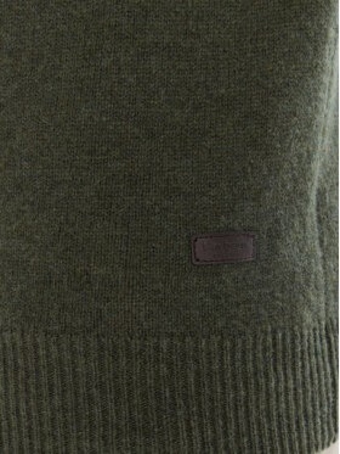 Barbour Sweter Patch Half Zip MKN0585OL51 Zielony Regular Fit