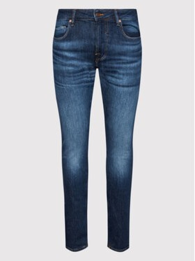 Guess Jeansy Chris M2YA27 D4Q41 Granatowy Super Skinny Fit