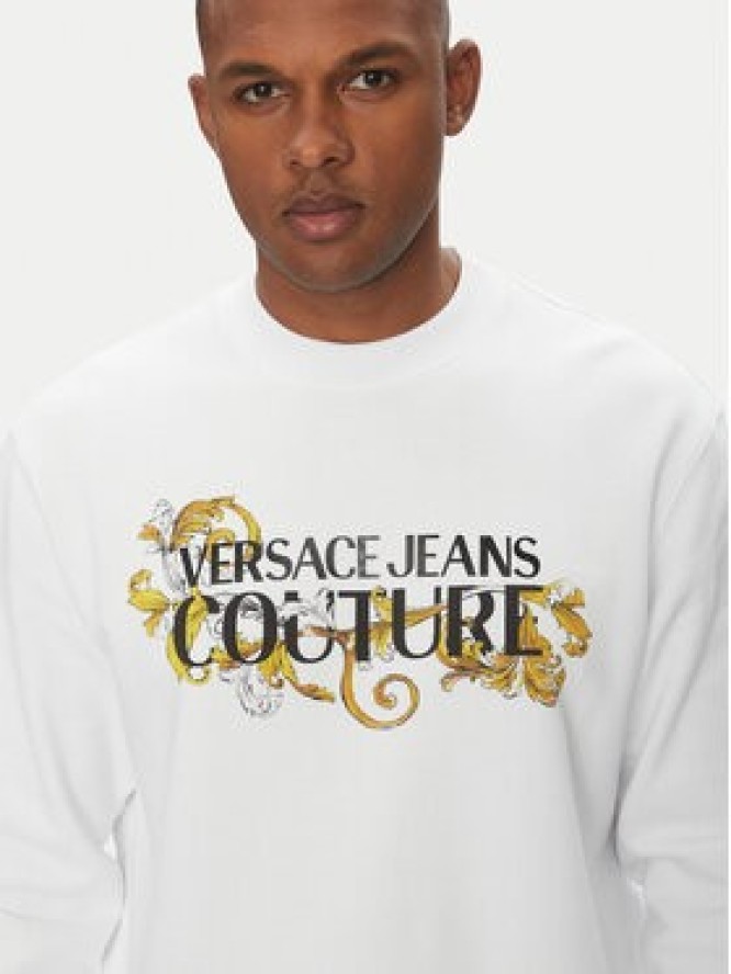 Versace Jeans Couture Bluza 78GAIC06 Biały Regular Fit