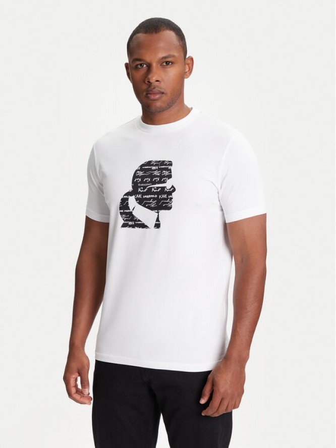 KARL LAGERFELD T-Shirt 755042 553235 Biały Regular Fit