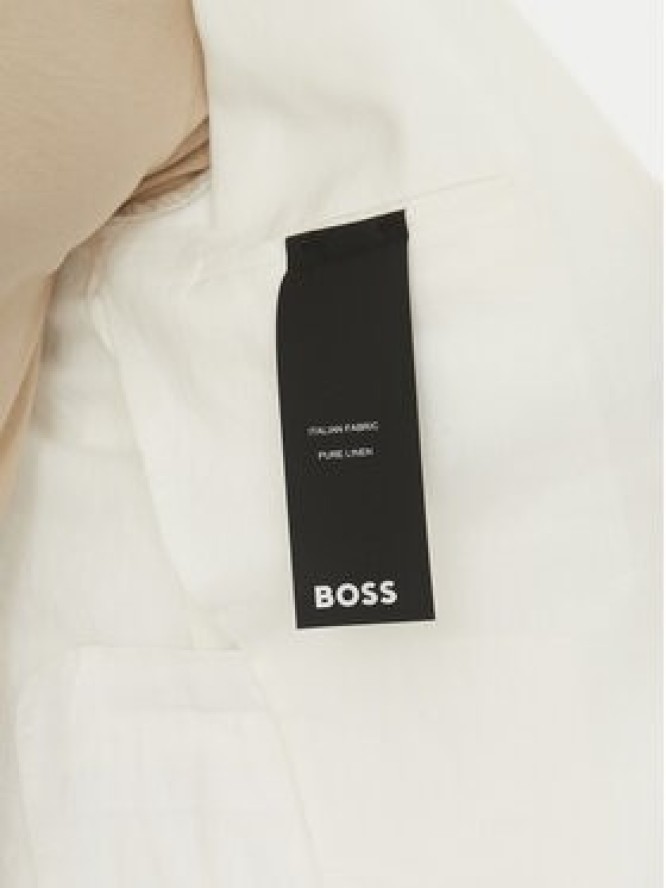 BOSS Marynarka C-Huge-Peak-252 50540516 Biały Slim Fit