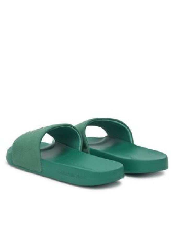 Calvin Klein Jeans Klapki Slide Monologo Cv YM0YM01367 Zielony