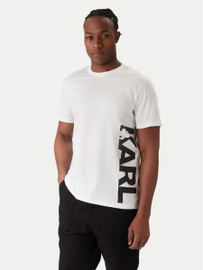 KARL LAGERFELD T-Shirt A2M46038 Biały Regular Fit